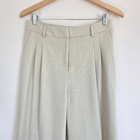 House of Harlow 1960 Light Sage Green Tailored Trousers, Suit Pants, Pleated - Picture 4 of 10